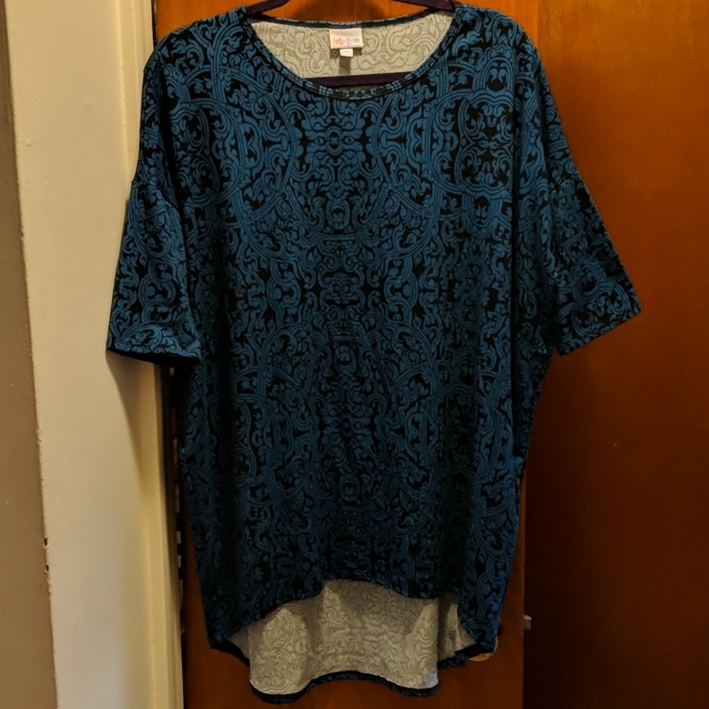 Black and Blue Damask Irma